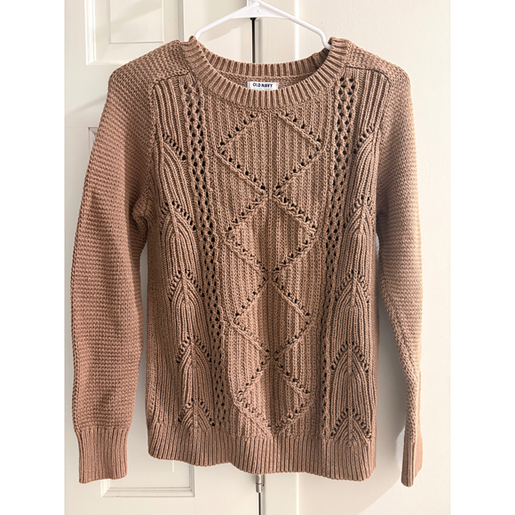 Old Navy Sweaters - Old Navy Brown Long Sleeve Knit Sweater Size M